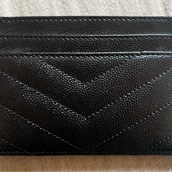 Saint Laurent YSL Quilted Leather Cassandre Matelasse Card Case Holder Wallet - Picture 8 of 15